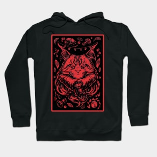 Forest Cat - Red Outlined Version Hoodie